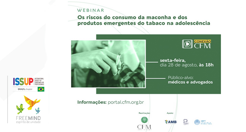 Webinar CFM sobre os riscos do consumo de maconha e tabaco na adolescência