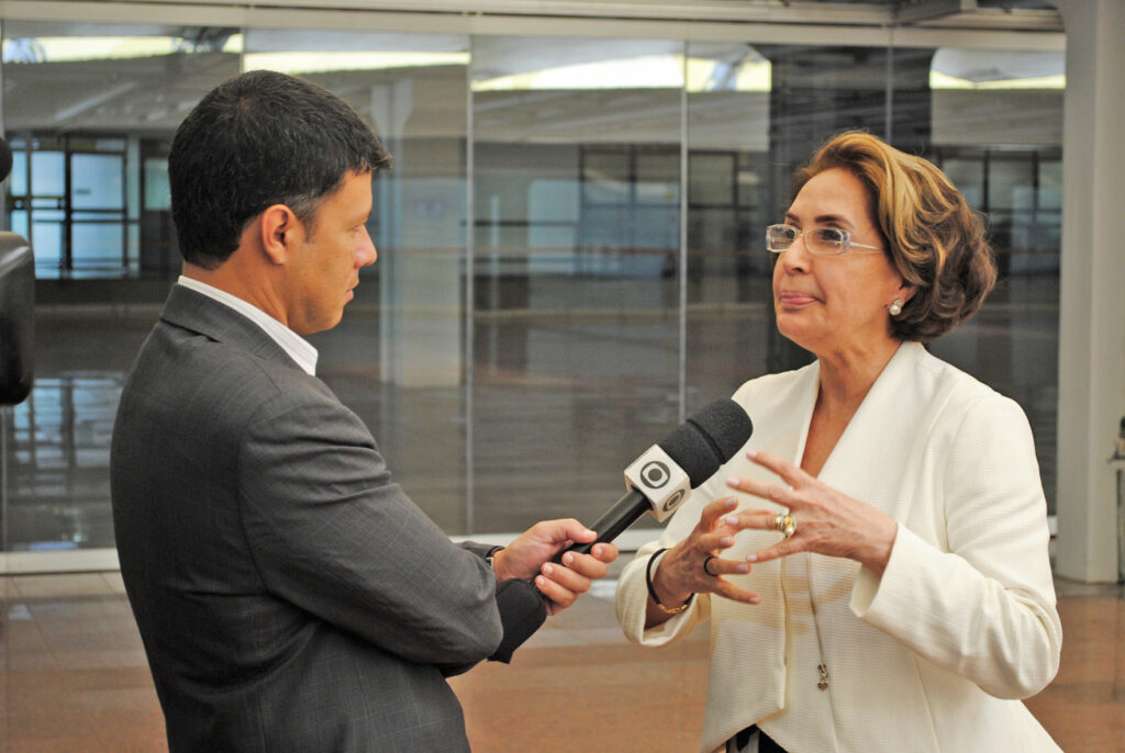 Dona Mara Menezes, fundadora do Amor-Exigente, em entrevista à Rede Globo, durante o 1º Congresso Freemind, em 2013