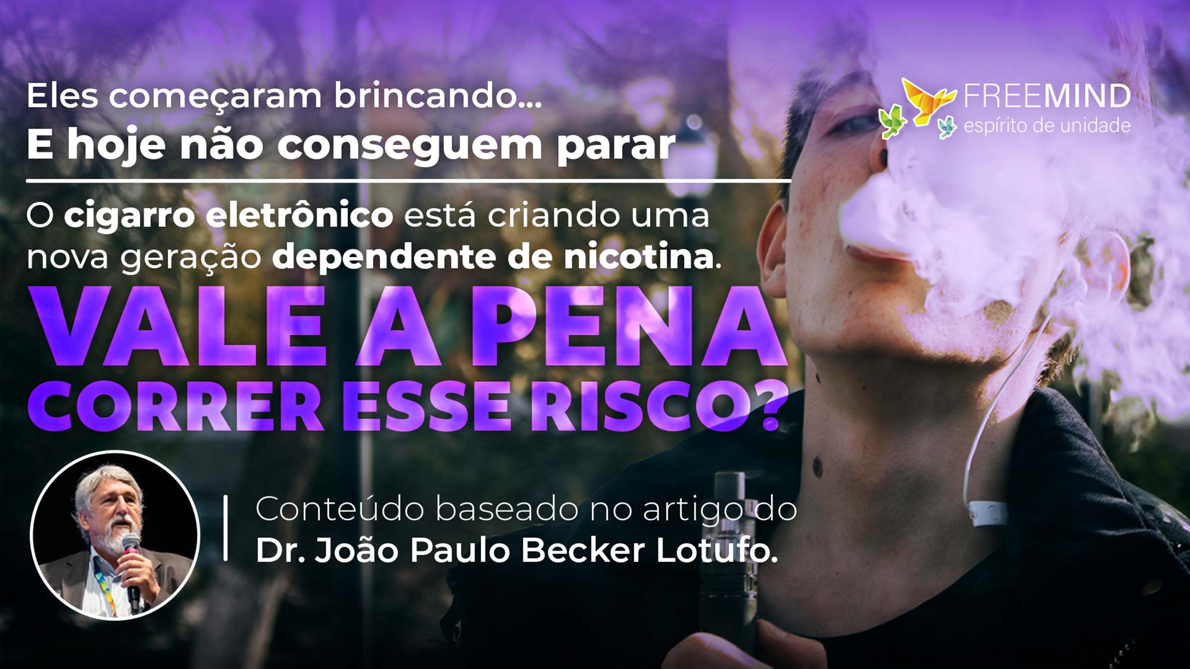 Cigarro eletrônico aumenta a dependência em jovens. Entenda os riscos e o papel da família na prevenção