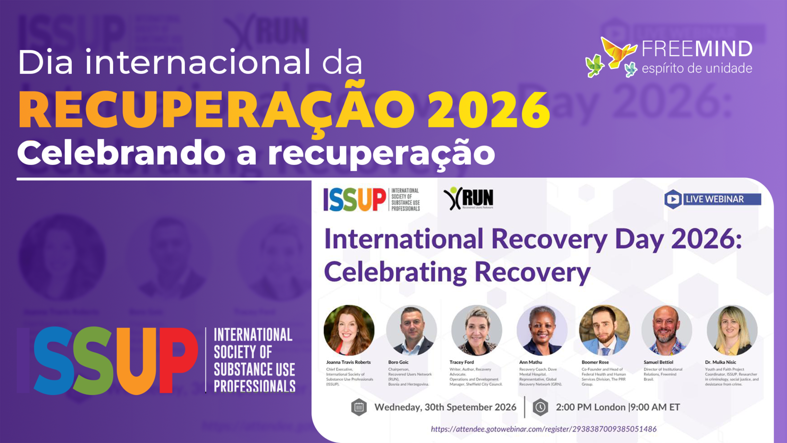 Dia Internacional da Recuperação 2026 Celebrando a Recuperação.